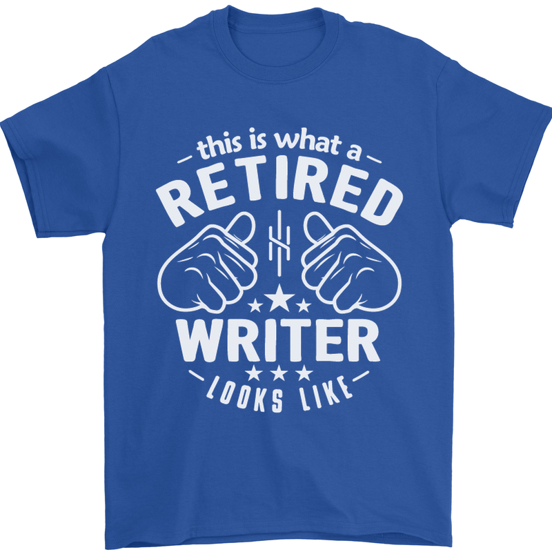 This Is What a Retired Writer Looks Like Mens T-Shirt Cotton Gildan Royal Blue