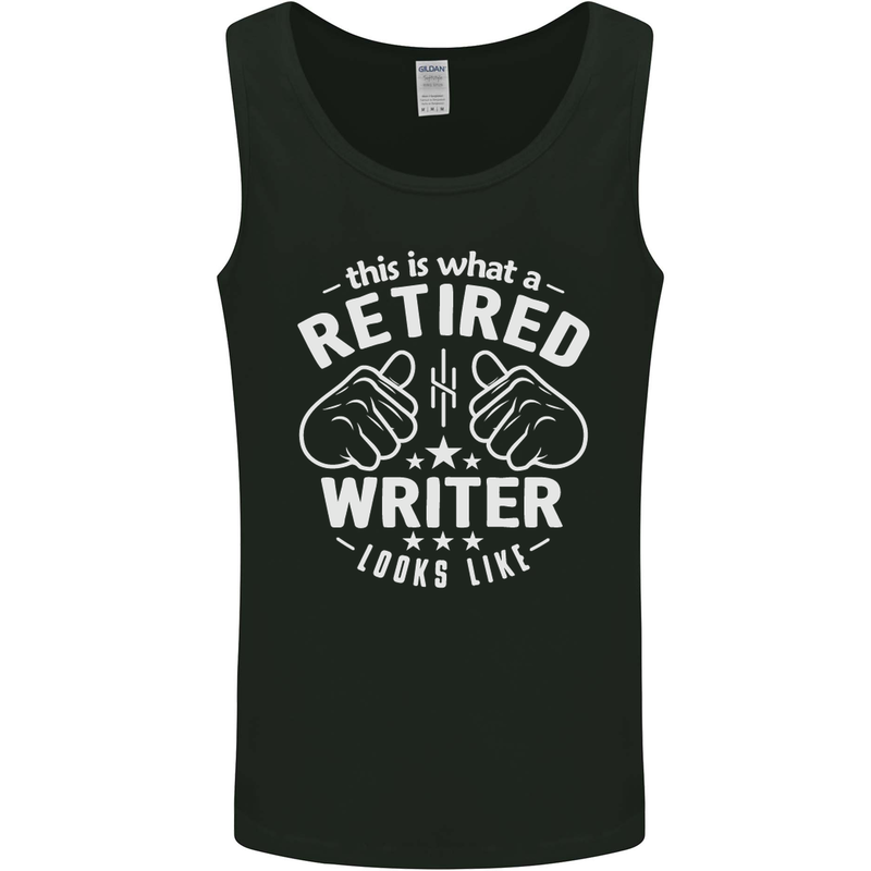 This Is What a Retired Writer Looks Like Mens Vest Tank Top Black