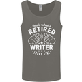 This Is What a Retired Writer Looks Like Mens Vest Tank Top Charcoal