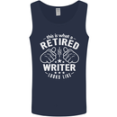 This Is What a Retired Writer Looks Like Mens Vest Tank Top Navy Blue
