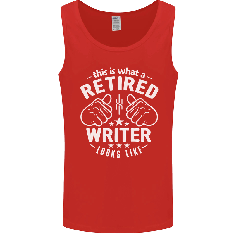 This Is What a Retired Writer Looks Like Mens Vest Tank Top Red