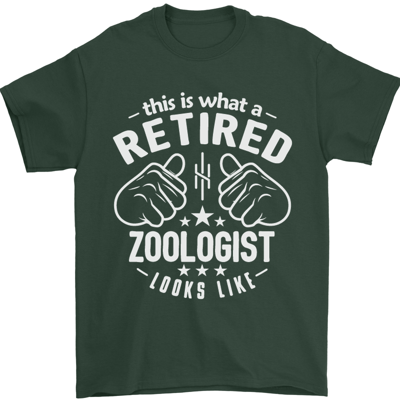 This Is What a Retired Zoologist Looks Like Mens T-Shirt Cotton Gildan Forest Green