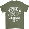 This Is What a Retired Zoologist Looks Like Mens T-Shirt Cotton Gildan Military Green