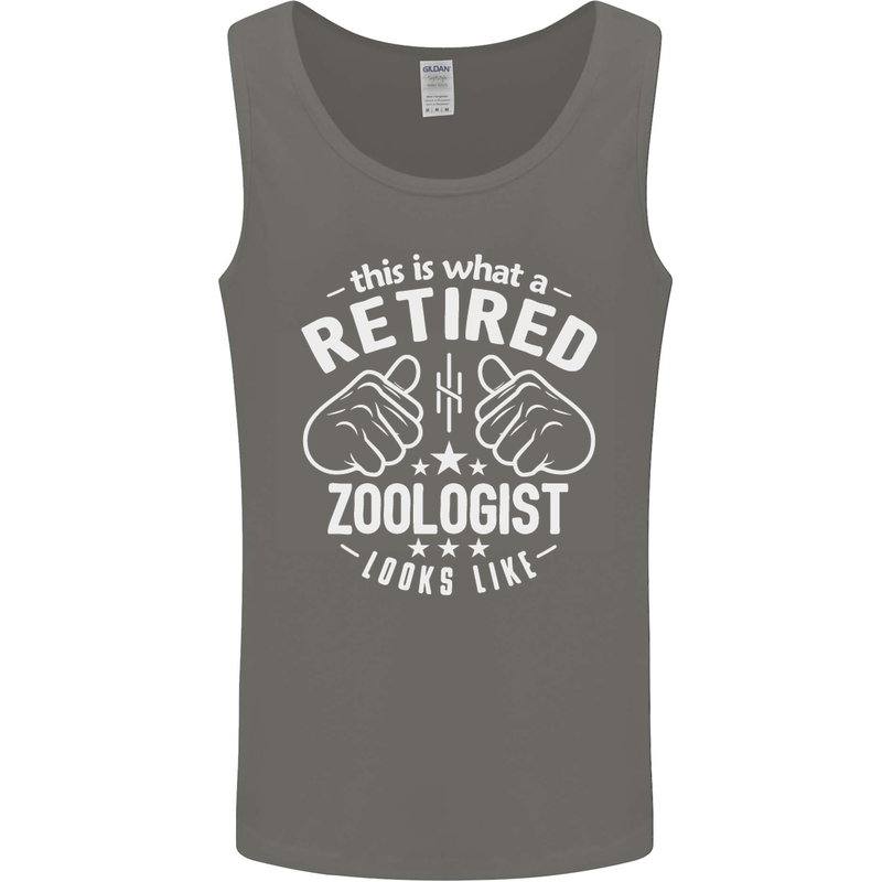 This Is What a Retired Zoologist Looks Like Mens Vest Tank Top Charcoal