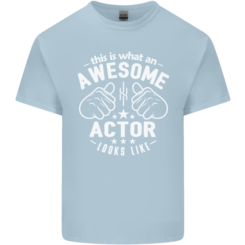 This Is What an Awesome Actor Looks Like Mens Cotton T-Shirt Tee Top Light Blue