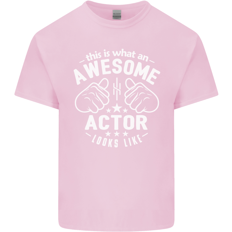 This Is What an Awesome Actor Looks Like Mens Cotton T-Shirt Tee Top Light Pink