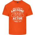 This Is What an Awesome Actor Looks Like Mens Cotton T-Shirt Tee Top Orange