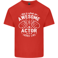 This Is What an Awesome Actor Looks Like Mens Cotton T-Shirt Tee Top Red