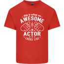 This Is What an Awesome Actor Looks Like Mens Cotton T-Shirt Tee Top Red