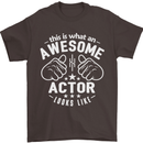 This Is What an Awesome Actor Looks Like Mens T-Shirt Cotton Gildan Dark Chocolate