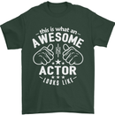 This Is What an Awesome Actor Looks Like Mens T-Shirt Cotton Gildan Forest Green