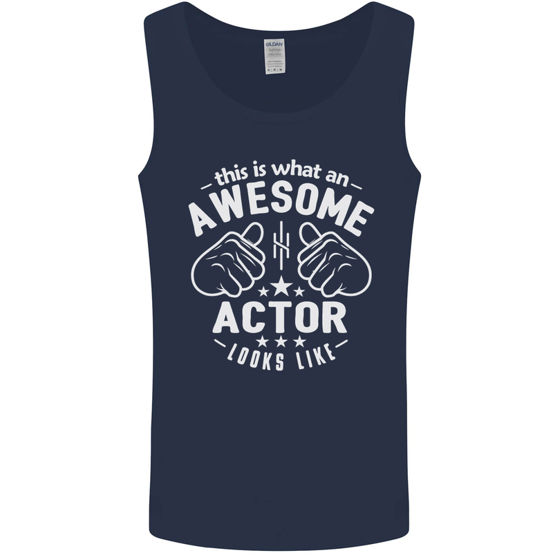 This Is What an Awesome Actor Looks Like Mens Vest Tank Top Navy Blue