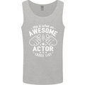 This Is What an Awesome Actor Looks Like Mens Vest Tank Top Sports Grey