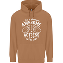 This Is What an Awesome Actress Looks Like Mens 80% Cotton Hoodie Caramel Latte