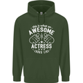This Is What an Awesome Actress Looks Like Mens 80% Cotton Hoodie Forest Green