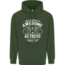 This Is What an Awesome Actress Looks Like Mens 80% Cotton Hoodie Forest Green