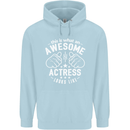 This Is What an Awesome Actress Looks Like Mens 80% Cotton Hoodie Light Blue