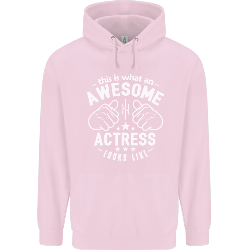 This Is What an Awesome Actress Looks Like Mens 80% Cotton Hoodie Light Pink