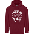 This Is What an Awesome Actress Looks Like Mens 80% Cotton Hoodie Maroon