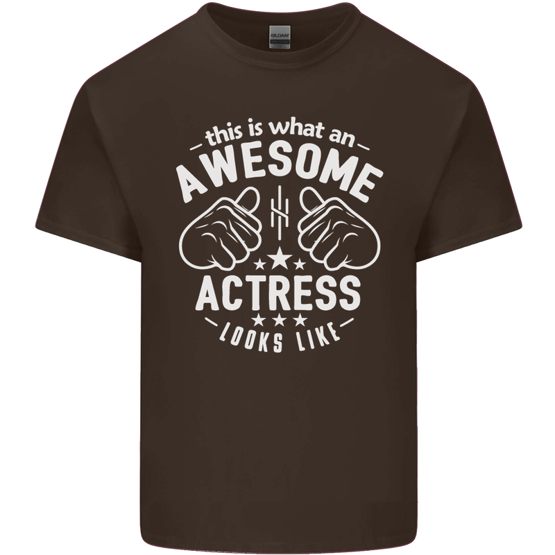 This Is What an Awesome Actress Looks Like Mens Cotton T-Shirt Tee Top Dark Chocolate