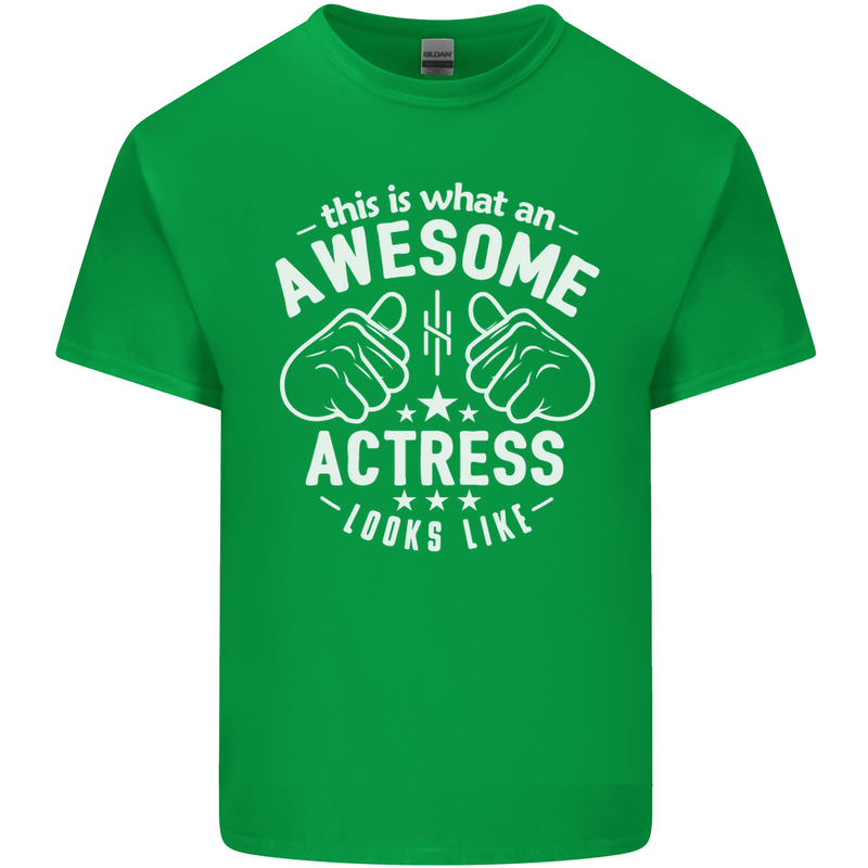 This Is What an Awesome Actress Looks Like Mens Cotton T-Shirt Tee Top Irish Green