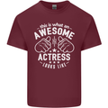 This Is What an Awesome Actress Looks Like Mens Cotton T-Shirt Tee Top Maroon