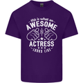 This Is What an Awesome Actress Looks Like Mens Cotton T-Shirt Tee Top Purple