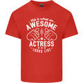 This Is What an Awesome Actress Looks Like Mens Cotton T-Shirt Tee Top Red