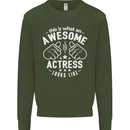 This Is What an Awesome Actress Looks Like Mens Sweatshirt Jumper Forest Green