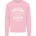 This Is What an Awesome Actress Looks Like Mens Sweatshirt Jumper Light Pink