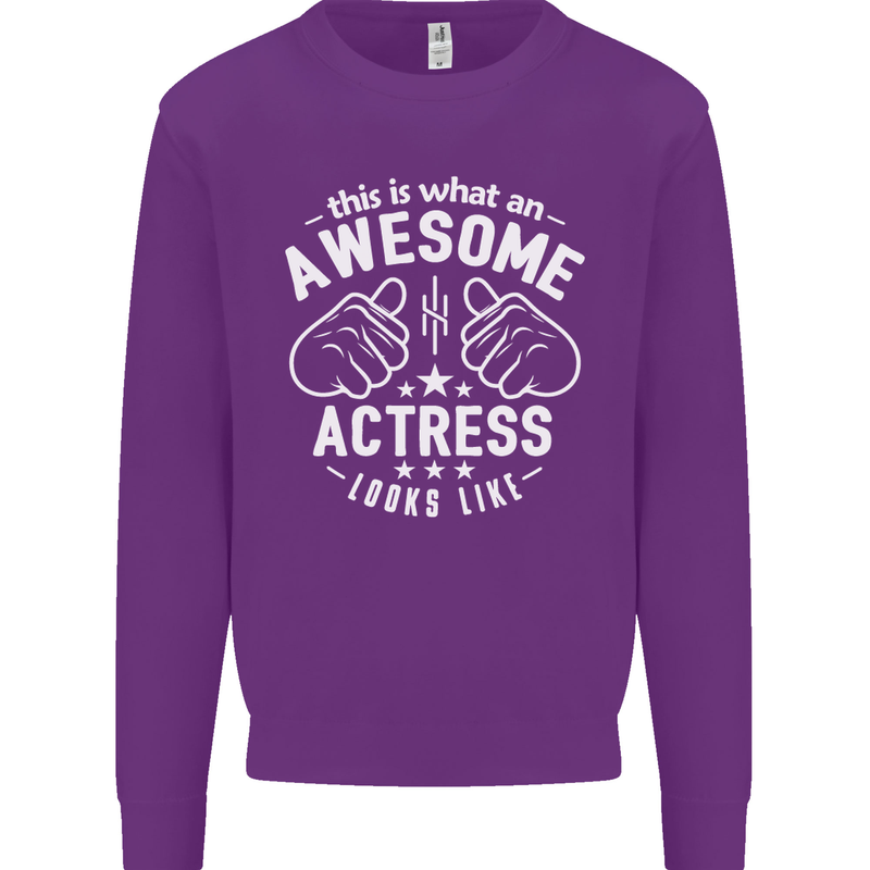 This Is What an Awesome Actress Looks Like Mens Sweatshirt Jumper Purple