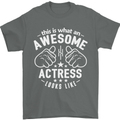 This Is What an Awesome Actress Looks Like Mens T-Shirt Cotton Gildan Charcoal
