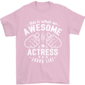 This Is What an Awesome Actress Looks Like Mens T-Shirt Cotton Gildan Light Pink