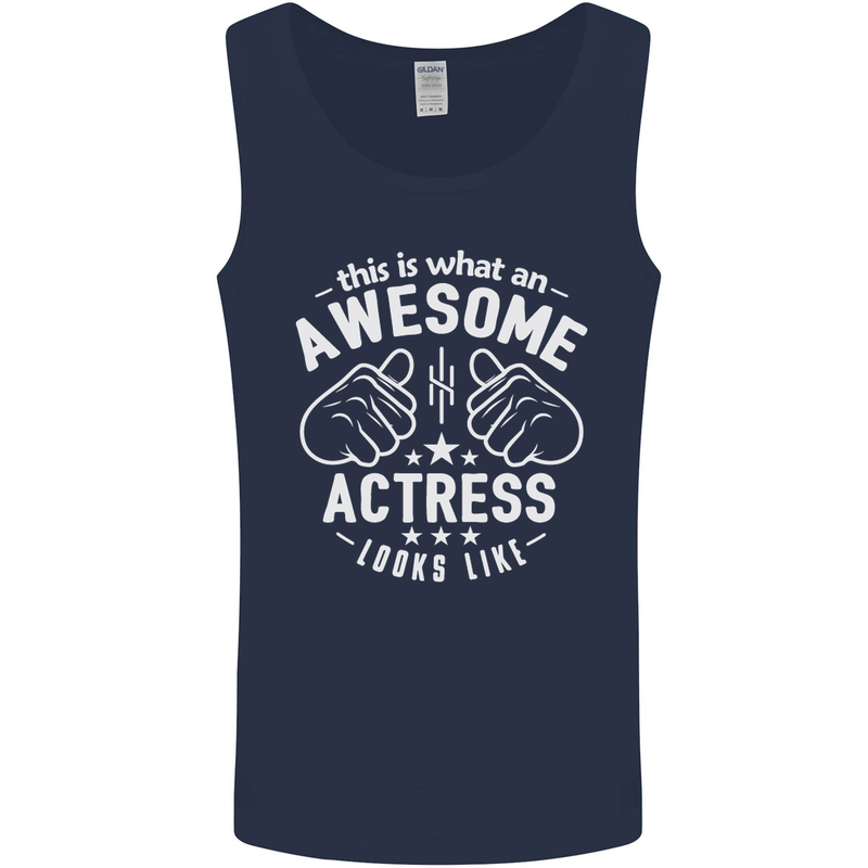 This Is What an Awesome Actress Looks Like Mens Vest Tank Top Navy Blue
