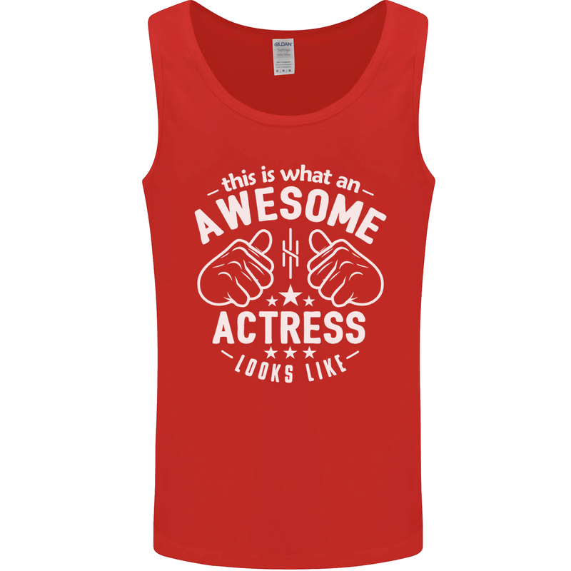 This Is What an Awesome Actress Looks Like Mens Vest Tank Top Red