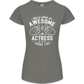 This Is What an Awesome Actress Looks Like Womens Petite Cut T-Shirt Charcoal