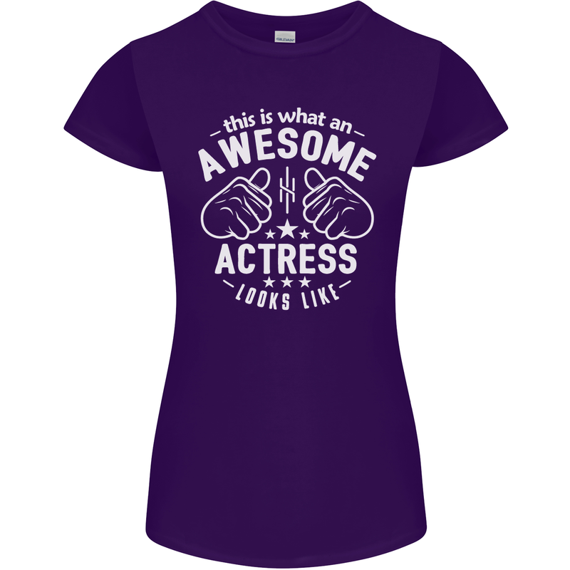 This Is What an Awesome Actress Looks Like Womens Petite Cut T-Shirt Purple
