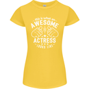 This Is What an Awesome Actress Looks Like Womens Petite Cut T-Shirt Yellow