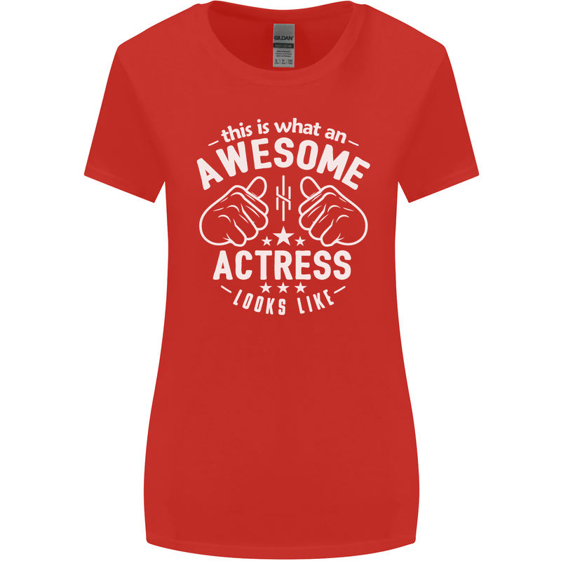 This Is What an Awesome Actress Looks Like Womens Wider Cut T-Shirt Red