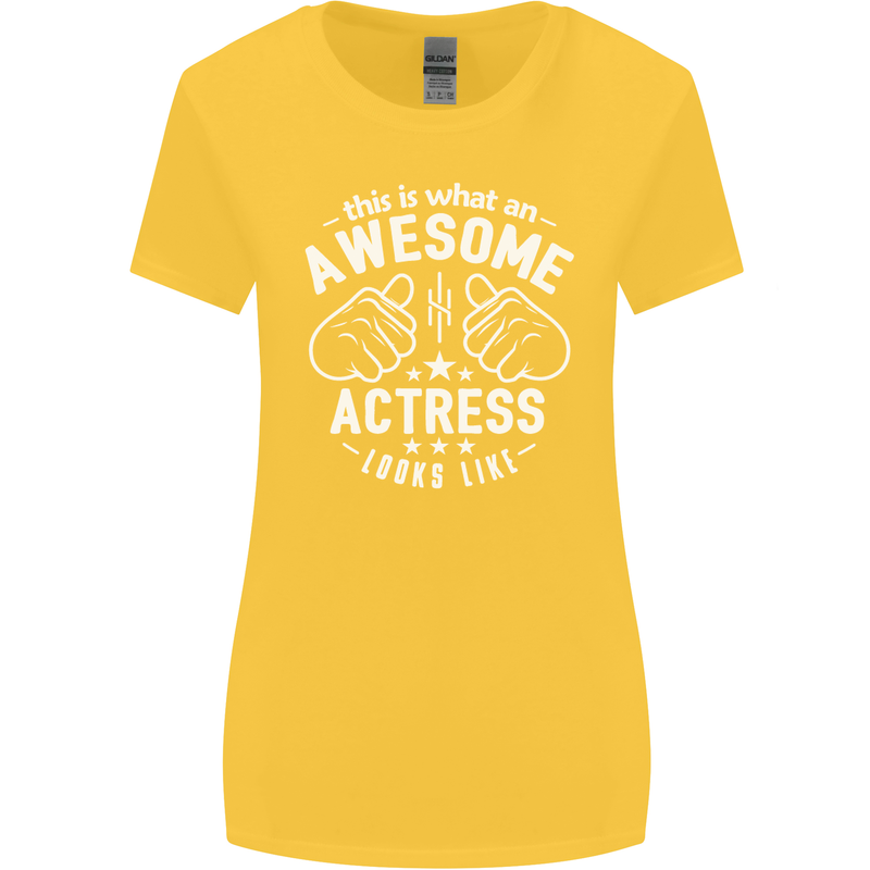 This Is What an Awesome Actress Looks Like Womens Wider Cut T-Shirt Yellow