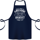 This Is What an Awesome Architect Looks Like Cotton Apron 100% Organic Navy Blue