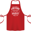 This Is What an Awesome Architect Looks Like Cotton Apron 100% Organic Red