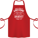This Is What an Awesome Architect Looks Like Cotton Apron 100% Organic Red