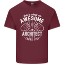 This Is What an Awesome Architect Looks Like Mens Cotton T-Shirt Tee Top Maroon