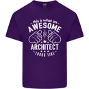 This Is What an Awesome Architect Looks Like Mens Cotton T-Shirt Tee Top Purple