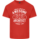 This Is What an Awesome Architect Looks Like Mens Cotton T-Shirt Tee Top Red
