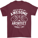 This Is What an Awesome Architect Looks Like Mens T-Shirt Cotton Gildan Maroon