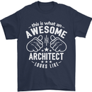 This Is What an Awesome Architect Looks Like Mens T-Shirt Cotton Gildan Navy Blue