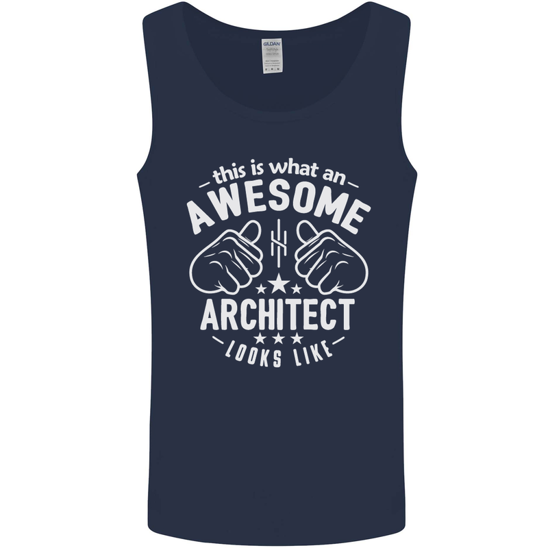 This Is What an Awesome Architect Looks Like Mens Vest Tank Top Navy Blue