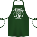 This Is What an Awesome Artist Looks Like Cotton Apron 100% Organic Forest Green